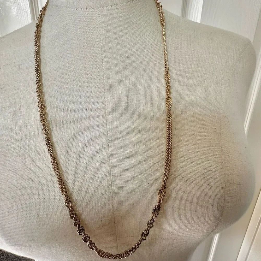 Park Lane gold tone  vintage long chain necklace